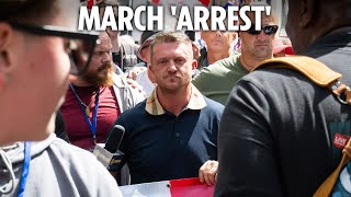 Tommy Robinson ‘arrested under antiterror laws’ his supporters claim [upl. by Ralph]