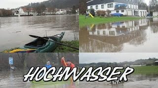 WeserHochwasser Karlshafen Kanuclub Beverungen Herstelle Wehrden Höxter Lüchtringen [upl. by Eduam]