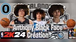 Anthony Black Face Creation In 2K24  RARE Anthony Black Face Creation ACCURATE NEW Facescan [upl. by Inattirb]