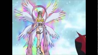 Gatomon Digievoluciona a Angewomon  Muerte de Myotismon HQ [upl. by Deacon94]