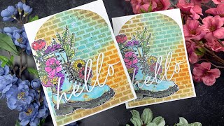 Oxide Watercolor Boots Cards with AmyR [upl. by Luthanen]