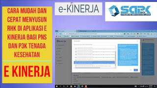 CARA CEPAT DAN MUDAH MENYUSUN SKP E KINERJA BAGI ASN DAN P3K TENAGA KESEHATAN [upl. by Elin]