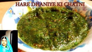 Hare Dhaniye Ki Chatni  How To Prepare Coriander Dip  धनिया चटनी बनाने के लिए विधि [upl. by Palmira]