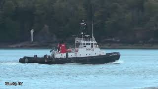 SERCO TUG SD FAITHFUL RETURNS TO DEVONPORT NAVAL BASE 28424 [upl. by Norvin778]