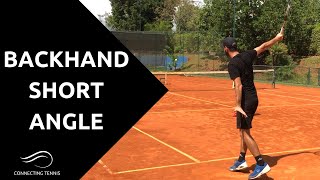 Tennis Short Cross Court One Handed Backhand  Connecting Tennis [upl. by Estis207]