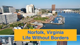 Norfolk Waterside District  Virginia  Drone Flyover [upl. by Brigette]