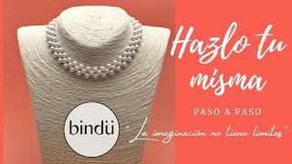 ¿Cómo hacer COLLARES TEJIDOS con PERLAS 📿  ¡Hazlo tu misma 🧵 [upl. by Summons]