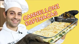 Canelones de ricota y espinaca italianos  Receta italiana autentica ricotta 🇮🇹 [upl. by Gorton288]