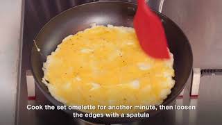 Parma ham and cheese open omelette [upl. by Nordna]