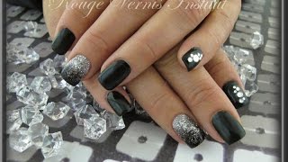 Nail Art  Tutoriel Dégrader avec brillant technique de résine et poudre ANS [upl. by Mame]