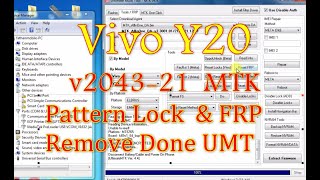 Vivo Y20 v204321 MTK Pattern Password Pin Frp Remove With One Click UMT [upl. by Scriven]