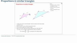 Understanding Similar Triangles With GeoGebra [upl. by Onez643]