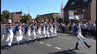 Schützenfest 2024 Neuss Grimlinghausen Die Parade der Vorreiter der Sappeure und des Grenadiercorps [upl. by Anauq]