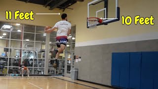 Isaiah Rivera Full Uncut Dunk Session 505 Inch Vertical [upl. by Shandee]