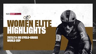 Hulst  Women Elite Highlights  202324 UCI Cyclocross World Cup [upl. by Sidoma]