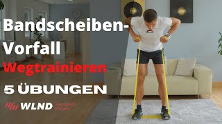 Bandscheibenvorfall wegtrainieren – 5 Übungen mit Theraband für zu Hause [upl. by Bale]