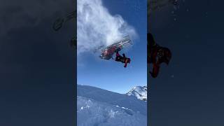 Backflipping the Lynx shredder 2 stroke turbo snowmobile Thing got crazy shorts backflip fail [upl. by Eldoree]