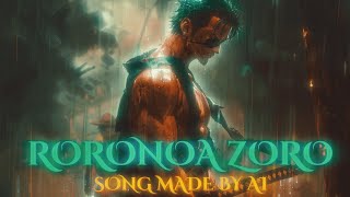 roronoa zoro song made by ai but in the ocean its raining and its thundering  japanese [upl. by Laon816]