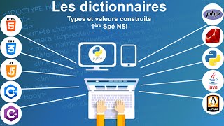 Les dictionnaires  PYTHON  1ERE  Spé NSI [upl. by Isleen928]