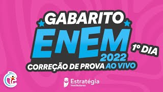 ENEM 2022  Gabarito 1º dia – Correção de prova AO VIVO [upl. by Rednasyl]