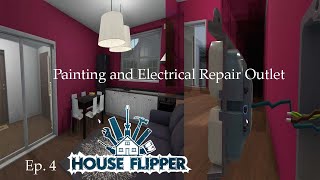 Painting and Electrical Repair Outlet House Flipper  Ep 4 [upl. by Ervin]