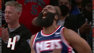 James Harden HYPED after His BIG PUTBACK DUNK 🔥 [upl. by Nnairak395]