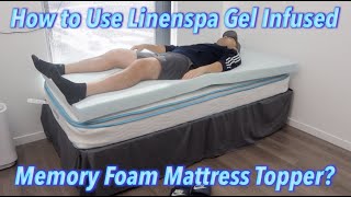 How to Use Linenspa Gel Infused Memory Foam Mattress Topper [upl. by Aivatco115]