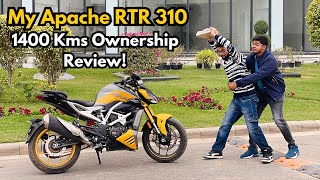 TVS Apache RTR 310 1500 KMs Unbiased Ownership Review  All Pros And Cons Of RTR 310 [upl. by Ahras]