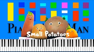 CBeebies  Small Potatoes Theme Song Slow Easy Medium Piano Tutorial 4K [upl. by Ydok]