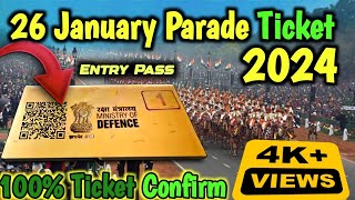 Republic day parade ticket 2024  Republic day parade 2024 ticket booking  26 January Parade ticket [upl. by Lyrret291]