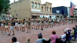 Ionia Marching Bulldogs in the Ionia Free Fair Parade 2011 [upl. by Henrieta998]