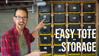 Super Easy DIY Tote Storage Rack  Free Plans [upl. by Daffi]