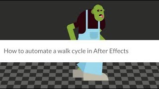 TUTORIAL How to automate a walk cycle in After Effects [upl. by Trant367]