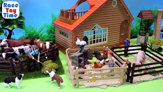 Farm Animals Fun Toys For Kids  Learn Animals Names [upl. by Elyr505]