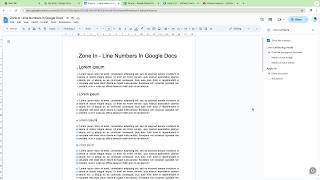 Proofreading Dream  Line Number In Google Docs [upl. by Bricker]