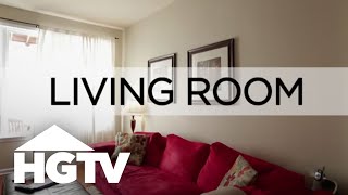 How to Decorate a Living Room for Cheap  HGTV [upl. by Favata]