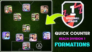 All Best Quick Counter amp Possession Game Formations To Reach Division 1 In eFootball 2024 Mobile 🤩🔥 [upl. by Aeslehc470]