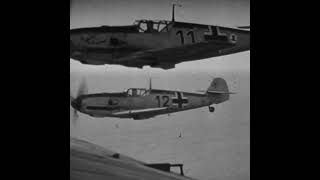 Messerschmitt Bf 109 E fighters escort a Heinkel He 111 in 1940 [upl. by Lontson]