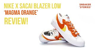 Nike x Sacai Blazer Low Magma Orange Review [upl. by Simon]