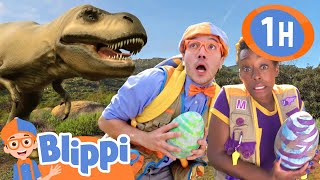 Blippi and Meekah Escape the Dinosaur Chase  Blippi amp Meekah Challenges and Games for Kids [upl. by Werna590]