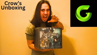 Crows unboxing Destinies Witchwood Gamefound unboxing [upl. by Makell]