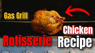 How To Rotisserie Chicken Gas Grill Easy Simple [upl. by Syman]