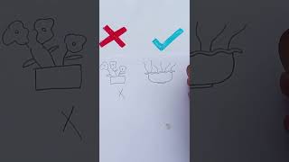 how to draw flower potdrawing drawingtutorials photography stepbysteptutorial drawinghacks diy [upl. by Yetah]