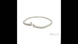 14Kt White Gold Diamond Tennis Bracelet BR4157320 [upl. by Yemerej749]