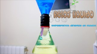 Experimento Reloj líquido Dinámica de fluídos  Liquid Hourglass How to [upl. by Ydniw]