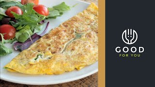 Feta Spinach Omelette [upl. by Annodam]