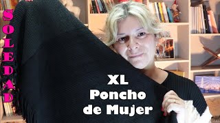 XL  Poncho de XL Precioso color Negro [upl. by Walston773]