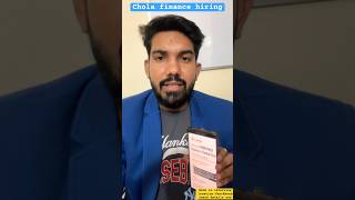 Chola finance hiring freshers  walk in interview details careeradvisor24 reels live job work [upl. by Dimmick33]