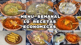 MENU SEMANAL CON 50 PESOS10 RECETASFABI CEA [upl. by Asiuol563]