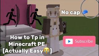 How to Teleport in Minecraft PE Easy VERY easy  Destinee 💞 [upl. by Albertson144]